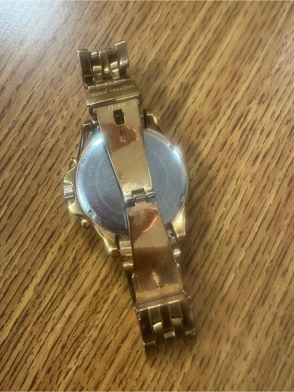 Michael Kors Rose Gold Crystal-Accent Chronograph Watch